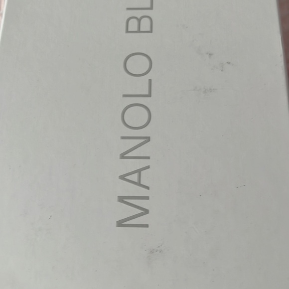 NWT Manolo Blahnik • Ligra 50MM Pleated Slingback Sandals • Cream • Satin • 37.5 - Picture 9 of 9